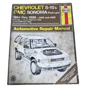 Vtg Haynes Automotive Repair Manual Chevrolet S-10 GMC Sonoma 1994-1998